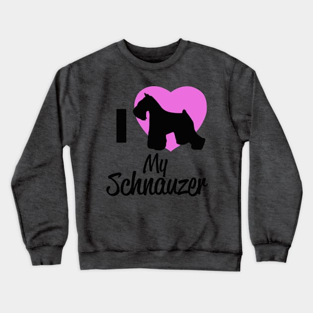 I Heart My Schnauzer Novelty Graphic print for Dog Lovers Crewneck Sweatshirt by nikkidawn74